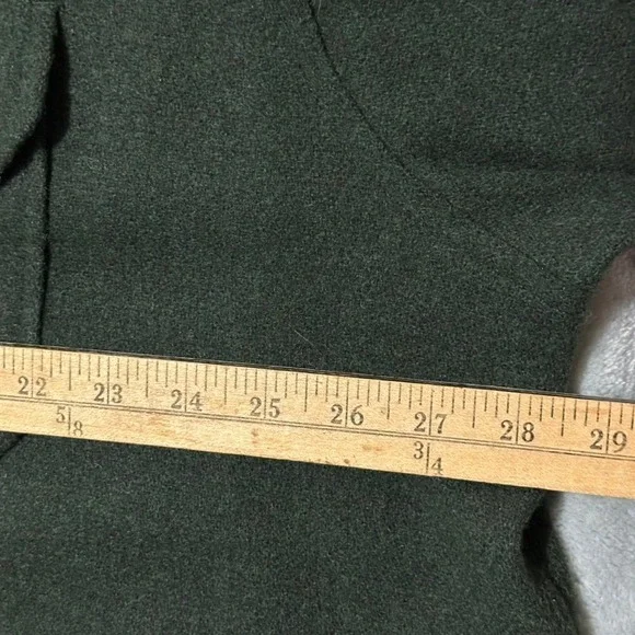 Vtg LL Bean Mens XXL Military Green Wool Blend Button Up Shirt Jacket Outerwear - Picture 7 of 10